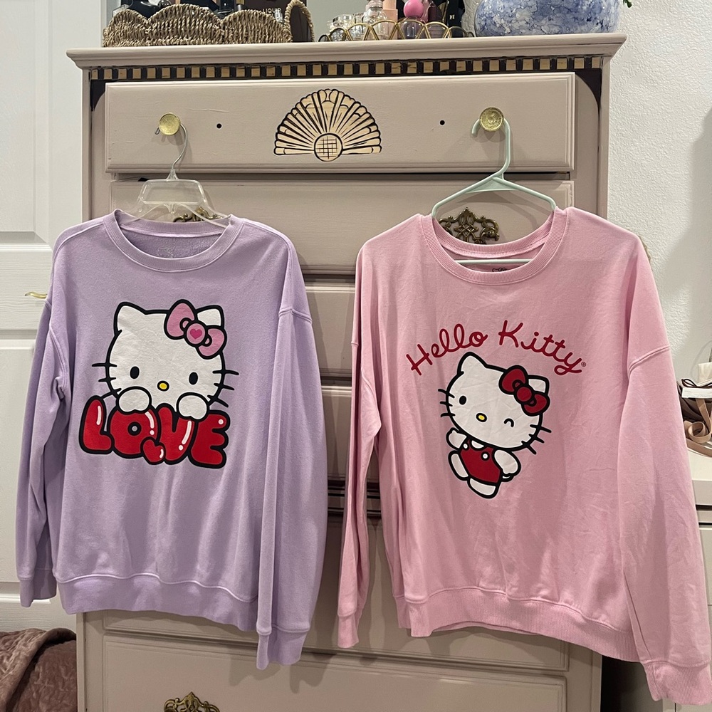 Hello Kitty Sweatshirts in Pink and Purple Bundle